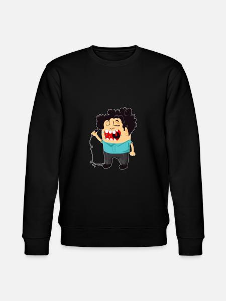 Karaoke singer doodle art - Stanley/Stella CHANGER Unisex Organic Sweatshirt - black