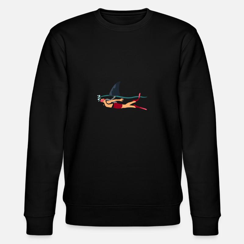 Human Shark - Stanley/Stella CHANGER Unisex Organic Sweatshirt - black