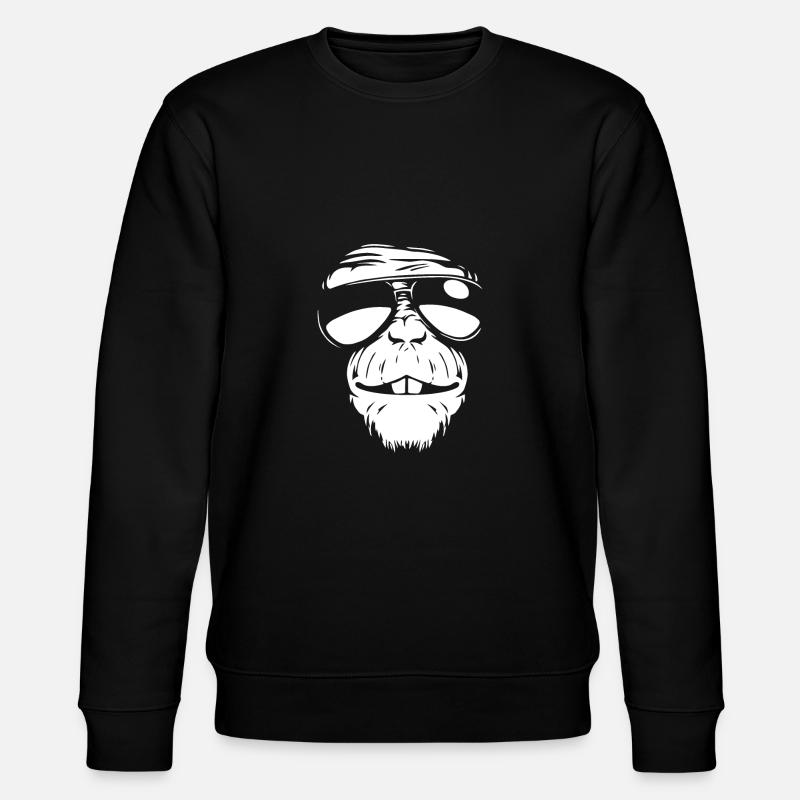 Monkey sunglasses - Stanley/Stella CHANGER Unisex Organic Sweatshirt - black