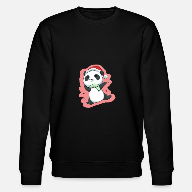 Panda bear Noël - Sweat bio CHANGER Stanley/Stella Unisexe - noir