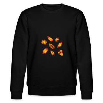 autumn - Stanley/Stella CHANGER Unisex Organic Sweatshirt - black - Front - Nik (191cm) & Marisol (170cm)