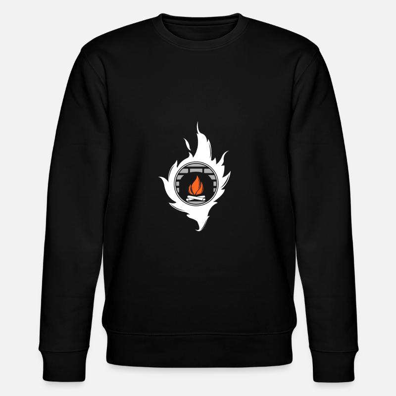 Fireplace fire gift Christmas - Stanley/Stella CHANGER Unisex Organic Sweatshirt - black