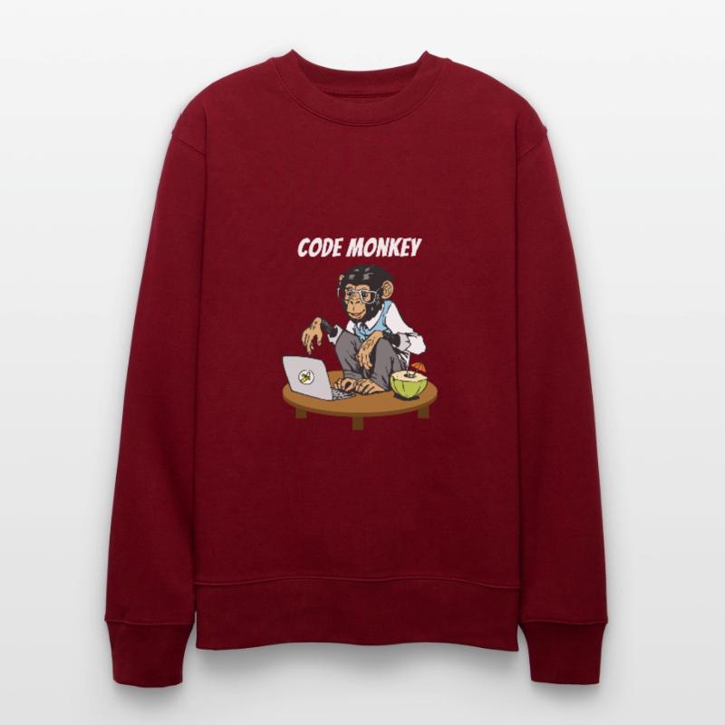 Code Monkey Progammierer Affe Coding Äffchen Stanley/Stella Unisex Bio-Sweatshirt CHANGER 
