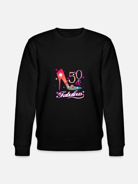 fabulous 50th birthday present - Stanley/Stella CHANGER Unisex Organic Sweatshirt - black
