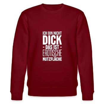 Nicht dick erotische Nutzfläche Geburtstags Bauch - Stanley/Stella Unisex Bio-Sweatshirt CHANGER  - Burgunderrot - Vorne - Nik (191cm) & Marisol (170cm)