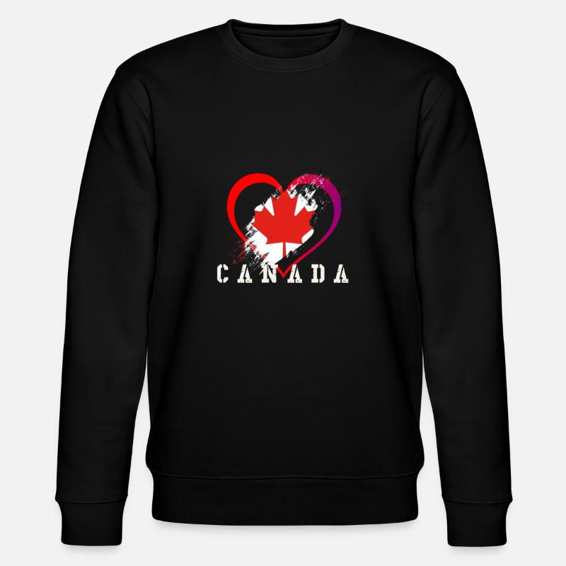 Ich liebe Kanada - Stanley/Stella Unisex Bio-Sweatshirt CHANGER  - Schwarz