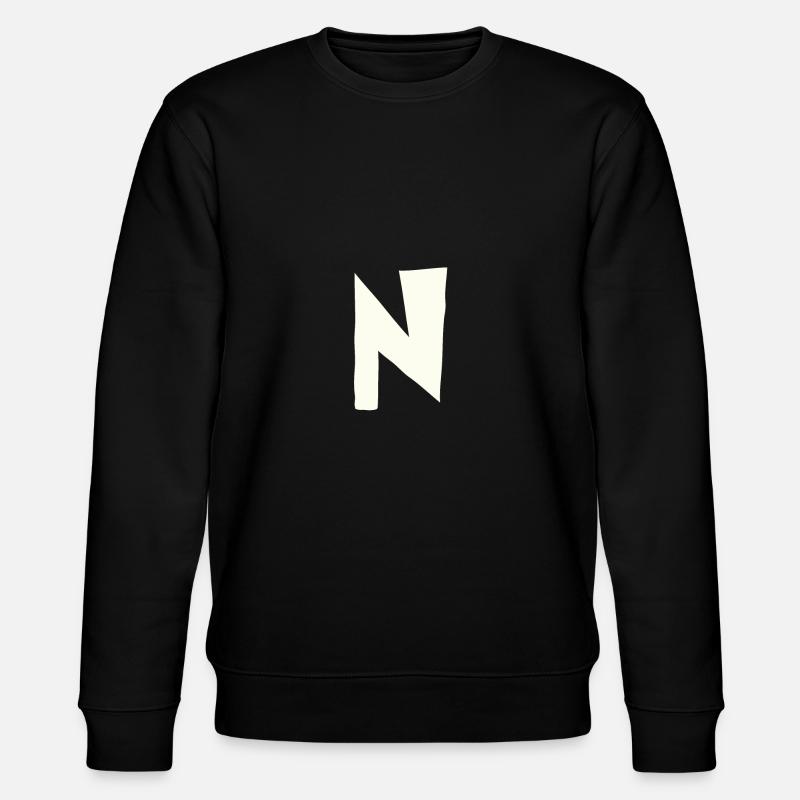 Buchstabe N - Stanley/Stella Unisex Bio-Sweatshirt CHANGER  - Schwarz