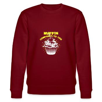 Muffin - Stanley/Stella Unisex Bio-Sweatshirt CHANGER  - Burgunderrot - Vorne - Nik (191cm) & Marisol (170cm)