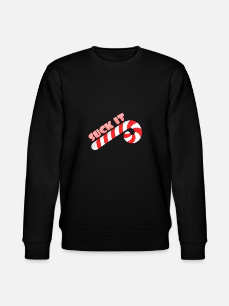 candy Cane - Stanley/Stella CHANGER Unisex Organic Sweatshirt - black