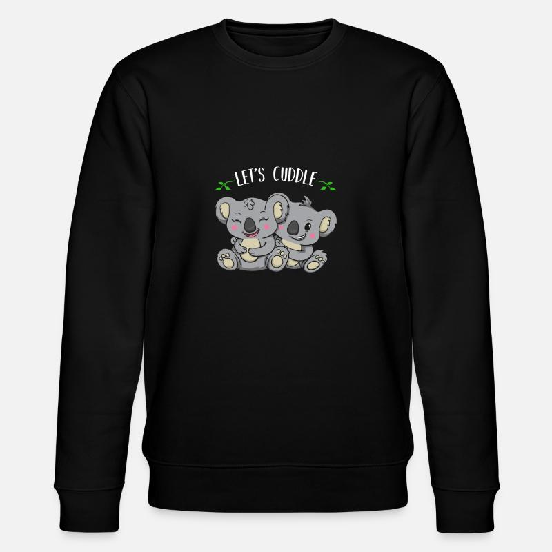 Koala Koalabär Kuschel Geschenk - Stanley/Stella Unisex Bio-Sweatshirt CHANGER  - Schwarz