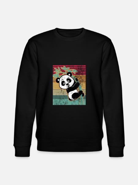 pandabär - Stanley/Stella Unisex Bio-Sweatshirt CHANGER  - Schwarz