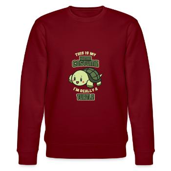 Schildkröte & Schildkröten Köstum Verkleidung - Stanley/Stella Unisex Bio-Sweatshirt CHANGER  - Burgunderrot - Vorne - Nik (191cm) & Marisol (170cm)