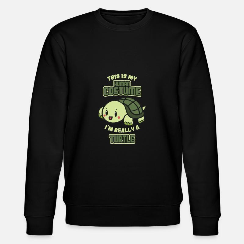 Turtle & turtle todo covering - Stanley/Stella CHANGER Unisex Organic Sweatshirt - black