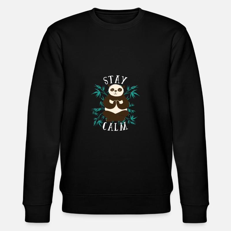 panda - Stanley/Stella CHANGER Unisex Organic Sweatshirt - black
