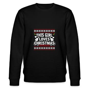Weihnachten - Stanley/Stella Unisex Bio-Sweatshirt CHANGER  - Schwarz - Vorne - Nik (191cm) & Marisol (170cm)