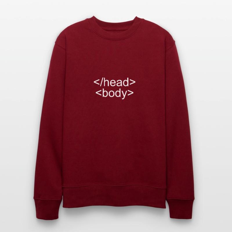 Halloween Kostüm HTML Code IT Nerd Tech Support Stanley/Stella Unisex Bio-Sweatshirt CHANGER 