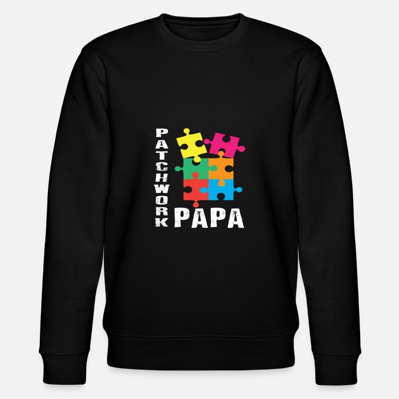 Patchwork dad - Stanley/Stella CHANGER Unisex Organic Sweatshirt - black