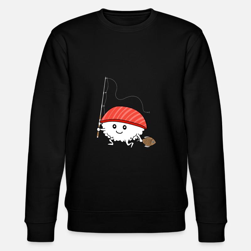 sushi angeln - Stanley/Stella Unisex Bio-Sweatshirt CHANGER  - Schwarz