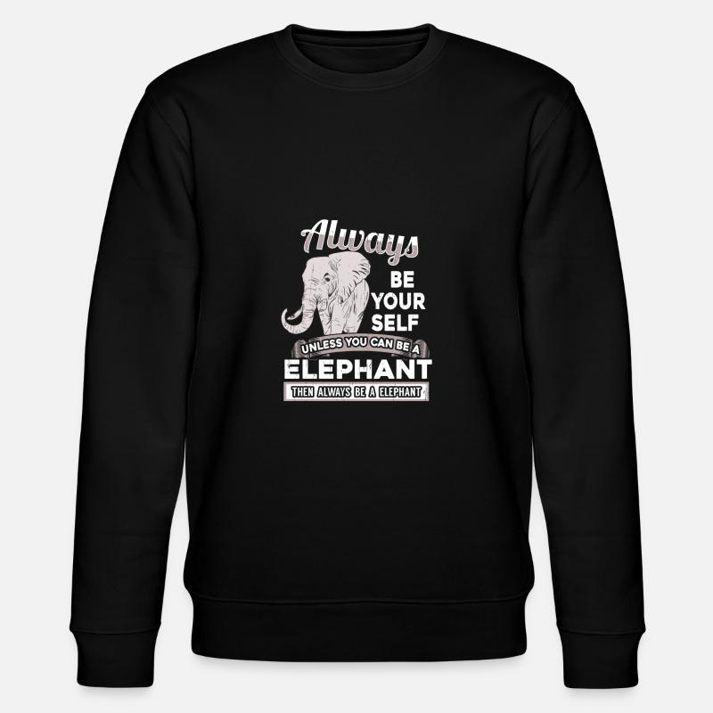 elephant - Stanley/Stella CHANGER Unisex Organic Sweatshirt - black