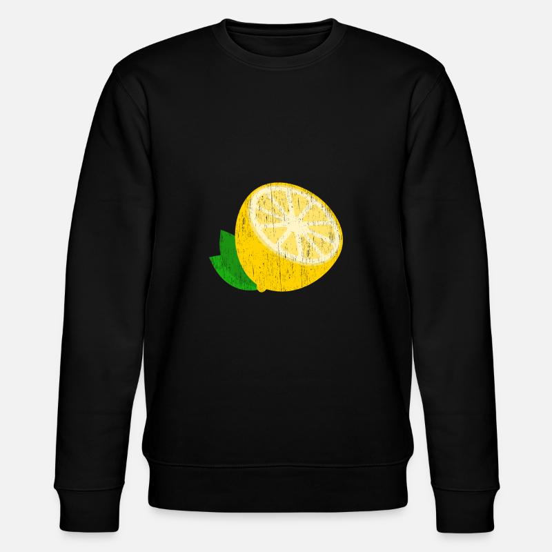 Zitrone Geschenk Saft Limonade Sauer - Stanley/Stella Unisex Bio-Sweatshirt CHANGER  - Schwarz