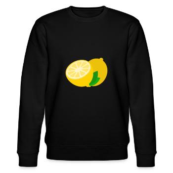 Aigre Citron Jaune Citron Vert - Sweat bio CHANGER Stanley/Stella Unisexe - noir - Devant - Nik (191cm) & Marisol (170cm)