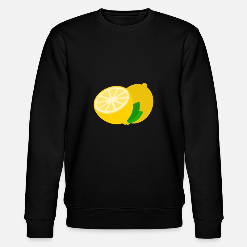 Zitrone Geschenk Gelb Limette Sauer - Stanley/Stella Unisex Bio-Sweatshirt CHANGER  - Schwarz