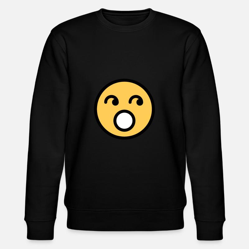 Face Rolling Eyes - Stanley/Stella Unisex Bio-Sweatshirt CHANGER  - Schwarz
