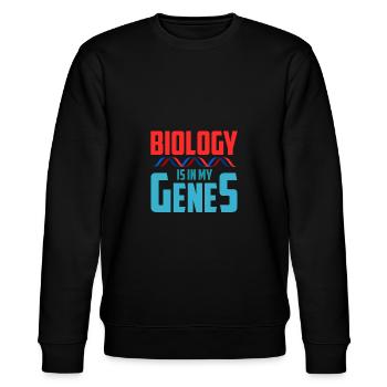 Biologie Forscher Doktor Geschenk Biologe - Stanley/Stella Unisex Bio-Sweatshirt CHANGER  - Schwarz - Vorne - Nik (191cm) & Marisol (170cm)
