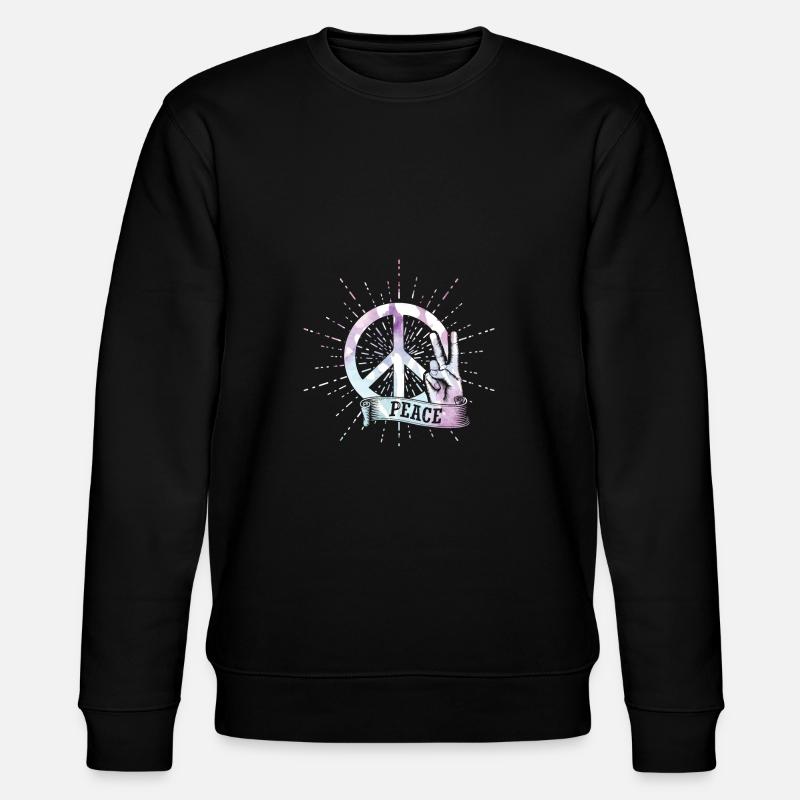 peace - Stanley/Stella CHANGER Unisex Organic Sweatshirt - black