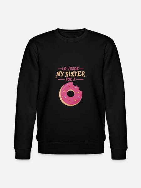 Sister vs Donut Gift - Stanley/Stella CHANGER Unisex Organic Sweatshirt - black