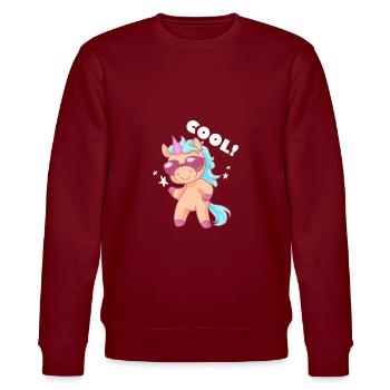 Cadeau Unity pour les fans de Licorne - Cool - Sweat bio CHANGER Stanley/Stella Unisexe - bordeaux - Devant - Nik (191cm) & Marisol (170cm)