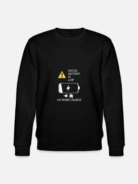 Social Battery - Stanley/Stella CHANGER Unisex Organic Sweatshirt - black