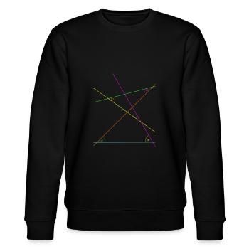 Wissenschaft Neon Winkel Geometrie Mathematik - Stanley/Stella Unisex Bio-Sweatshirt CHANGER  - Schwarz - Vorne - Nik (191cm) & Marisol (170cm)