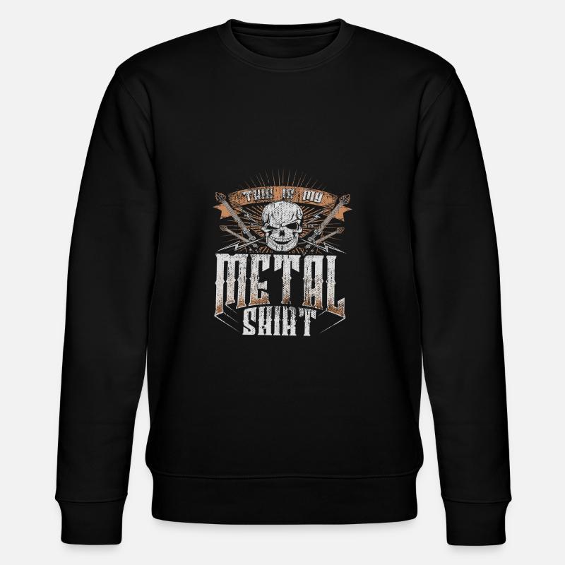 Metal Rock Skelett - Stanley/Stella Unisex Bio-Sweatshirt CHANGER  - Schwarz