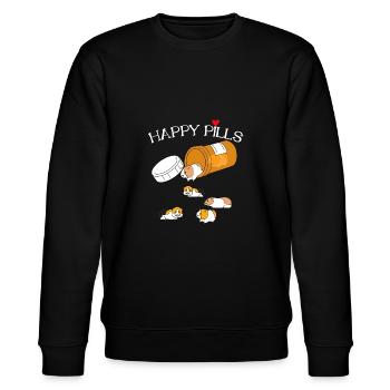 meerschweinchen - Stanley/Stella Unisex Bio-Sweatshirt CHANGER  - Schwarz - Vorne - Nik (191cm) & Marisol (170cm)