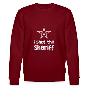 Reggae Sheriff - Stanley/Stella Unisex Bio-Sweatshirt CHANGER  - Burgunderrot - Vorne - Nik (191cm) & Marisol (170cm)