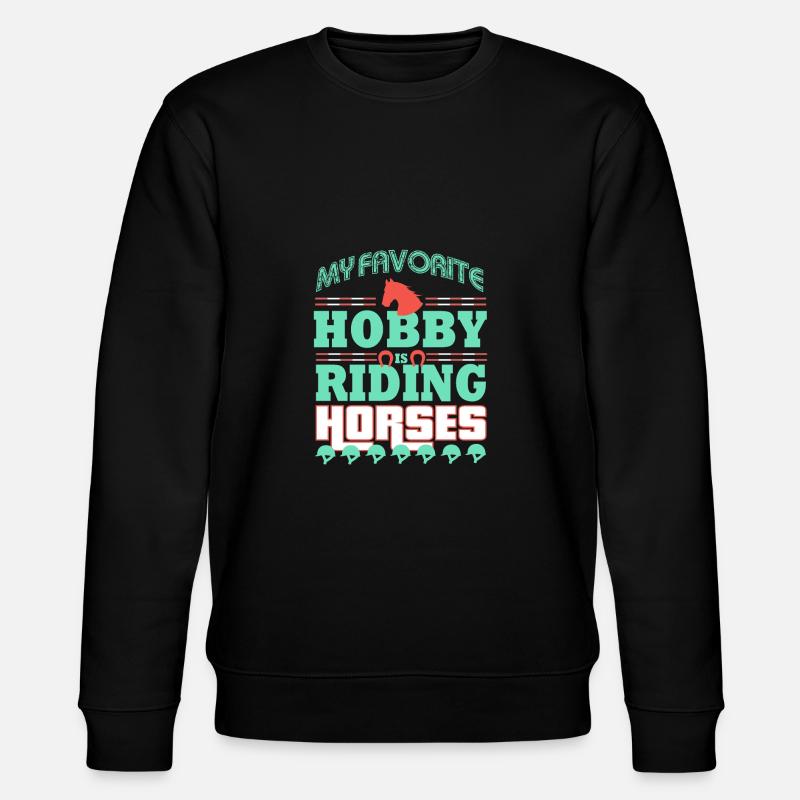 Hobby Pferde Reiten - Stanley/Stella Unisex Bio-Sweatshirt CHANGER  - Schwarz