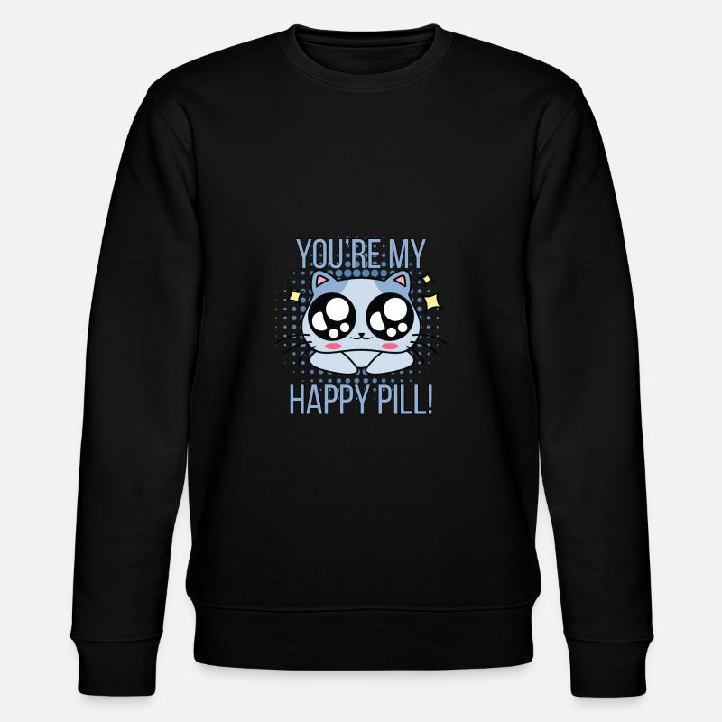 Happy pill chat heureux - Sweat bio CHANGER Stanley/Stella Unisexe - noir