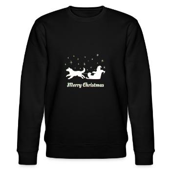 Weihnachten – Weihnachtspullover – Husky - Stanley/Stella Unisex Bio-Sweatshirt CHANGER  - Schwarz - Vorne - Nik (191cm) & Marisol (170cm)