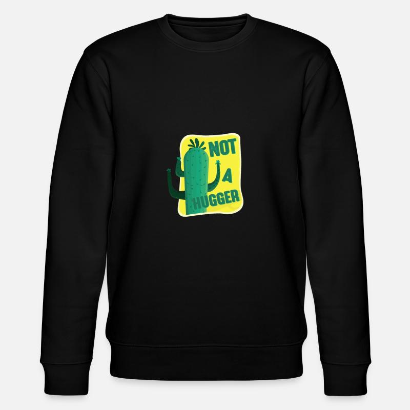 Kein Hugger-Kaktus - Stanley/Stella Unisex Bio-Sweatshirt CHANGER  - Schwarz