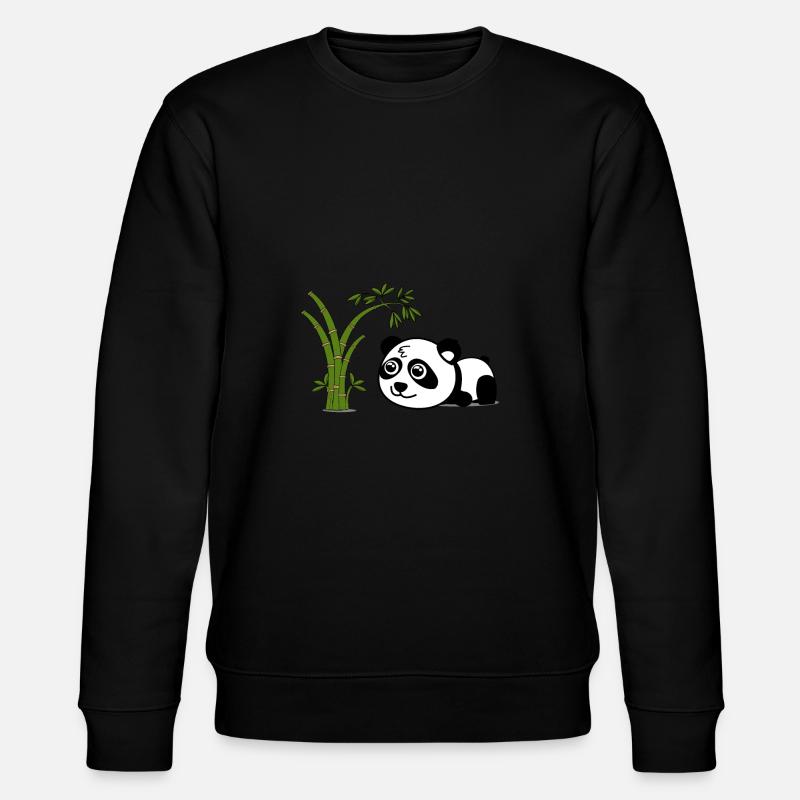 panda gift - Stanley/Stella CHANGER Unisex Organic Sweatshirt - black