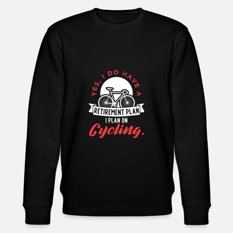 Retirement Plan Cycling - Stanley/Stella Unisex Bio-Sweatshirt CHANGER  - Schwarz