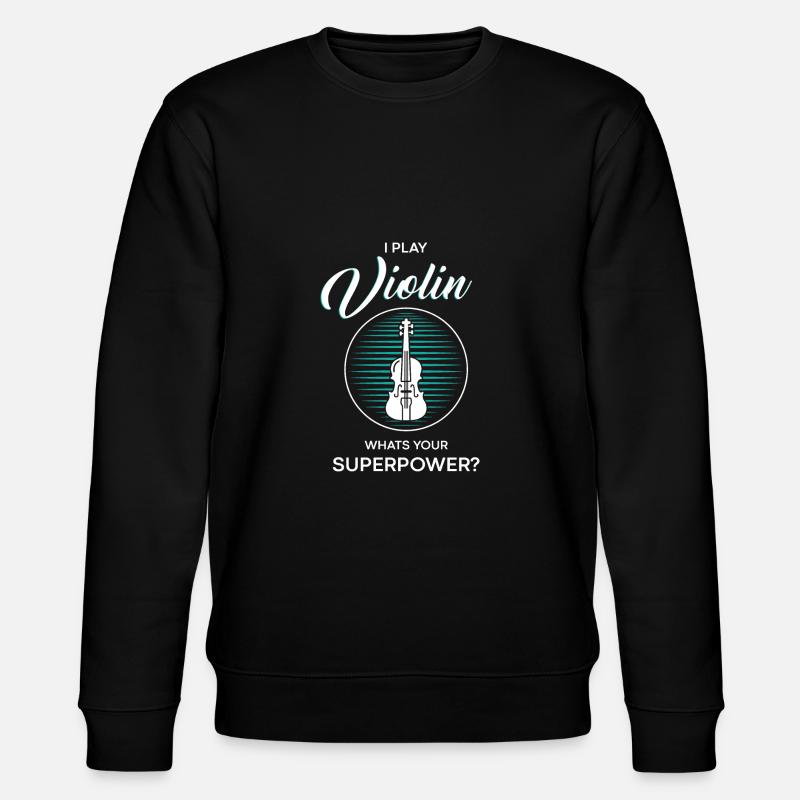 Violin superpower - Stanley/Stella CHANGER Unisex Organic Sweatshirt - black