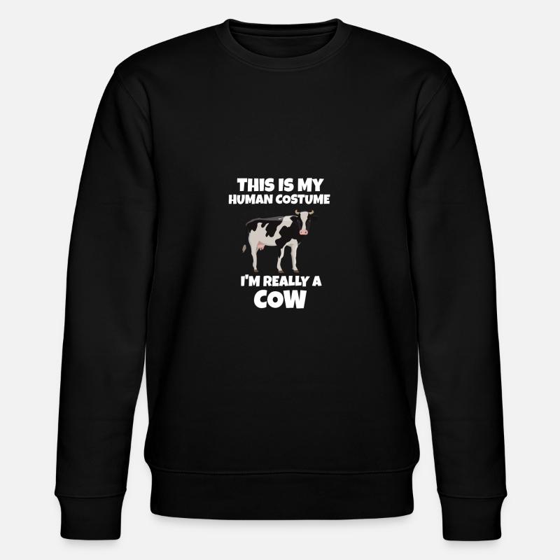 Kuh - Stanley/Stella Unisex Bio-Sweatshirt CHANGER  - Schwarz