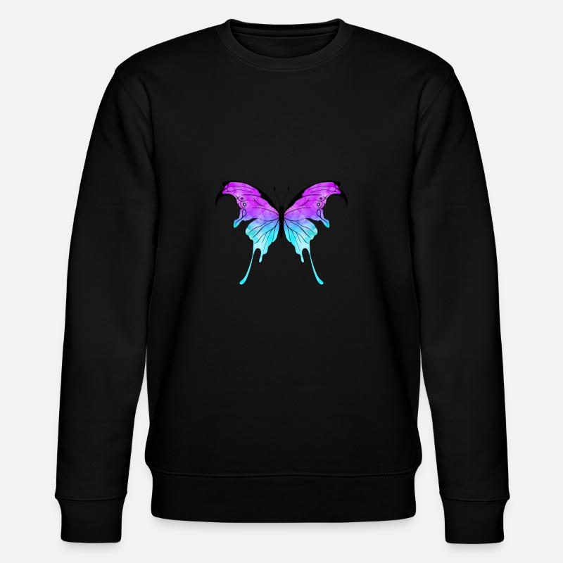 butterfly - Stanley/Stella CHANGER Unisex Organic Sweatshirt - black
