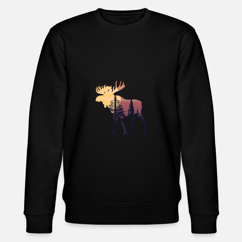 Elch - Stanley/Stella Unisex Bio-Sweatshirt CHANGER  - Schwarz