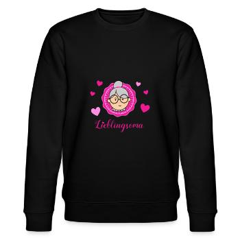 oma - Stanley/Stella Unisex Bio-Sweatshirt CHANGER  - Schwarz - Vorne - Nik (191cm) & Marisol (170cm)