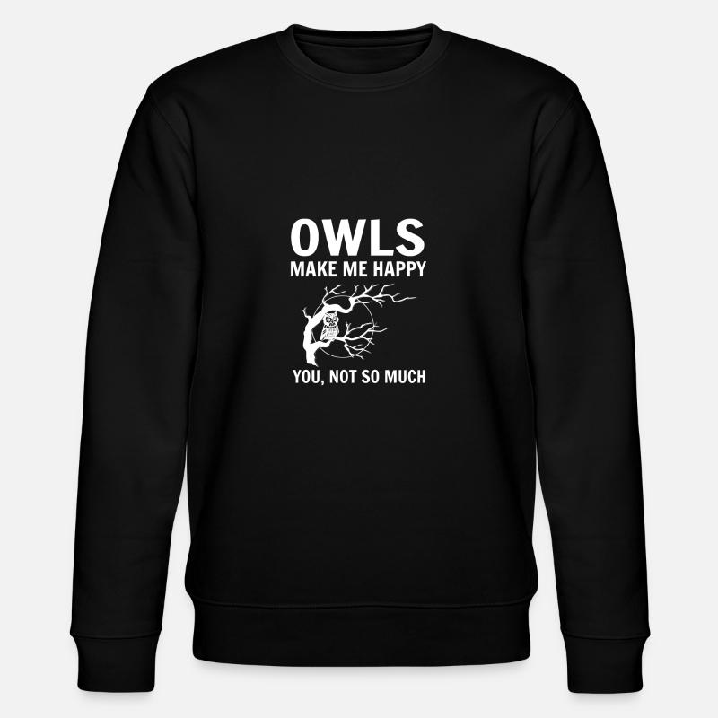 Eule - Stanley/Stella Unisex Bio-Sweatshirt CHANGER - Schwarz