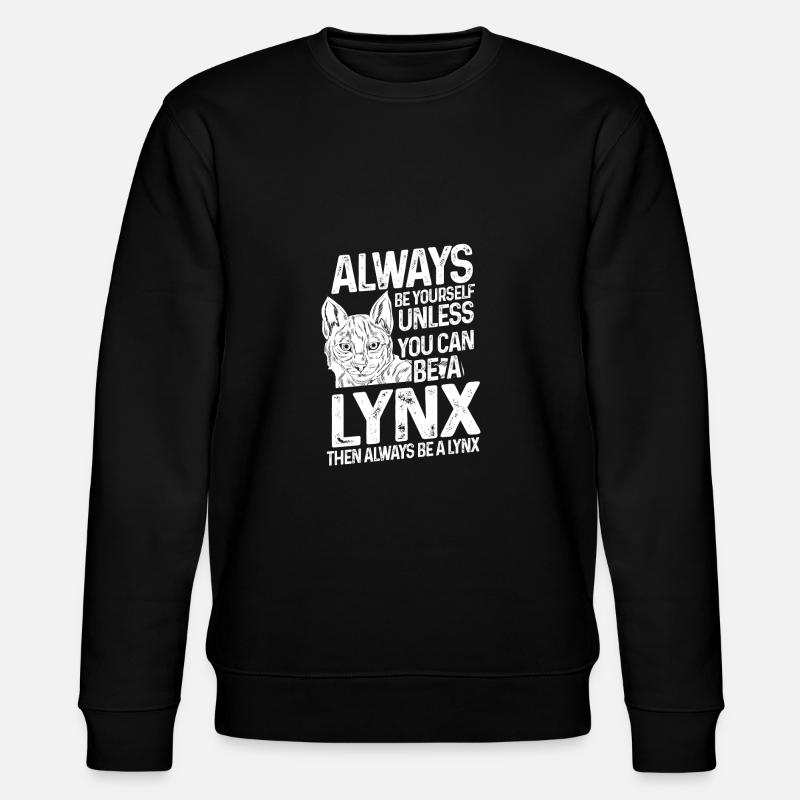 Luchs Tier - Stanley/Stella Unisex Bio-Sweatshirt CHANGER  - Schwarz