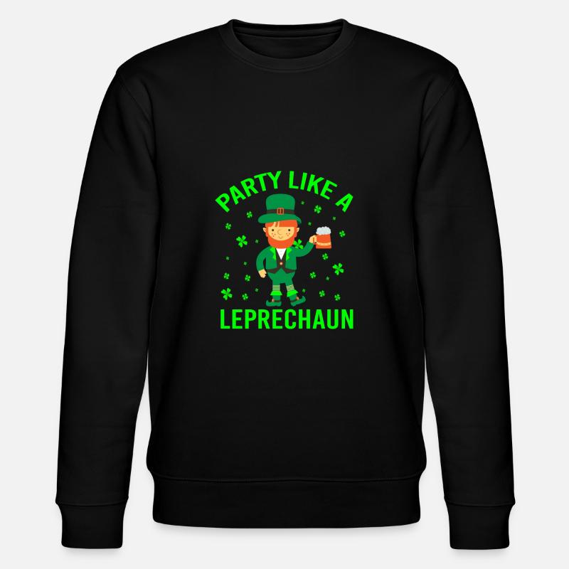 PARTY LIKE A LEPRECHAUN - Stanley/Stella Unisex Bio-Sweatshirt CHANGER  - Schwarz